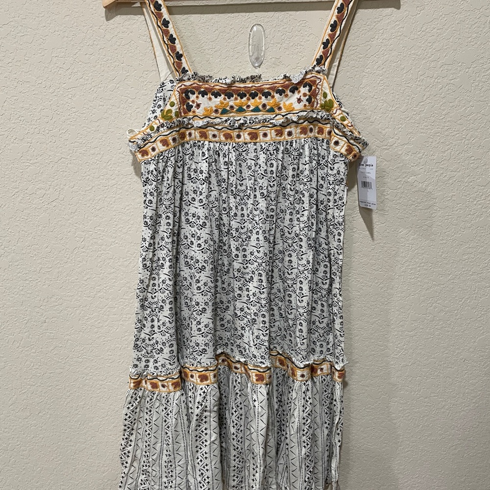 NWT Free People Boarderline Tank Linen Blend Dress - Picture 8 of 10